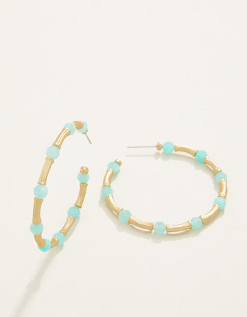 Calm Waters Hoop Earrings - Amazonite