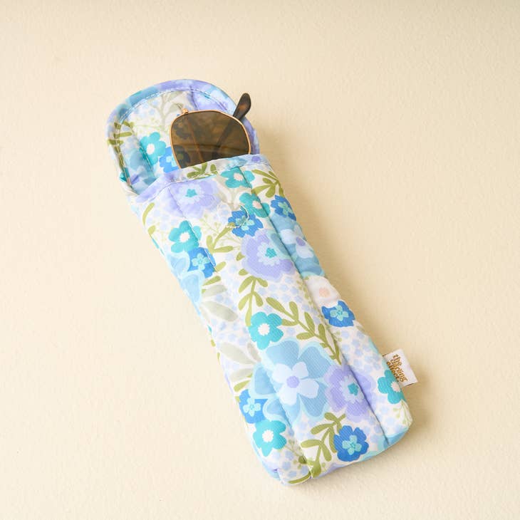 Sunglasses Case - Beyond Blooms Blue Green