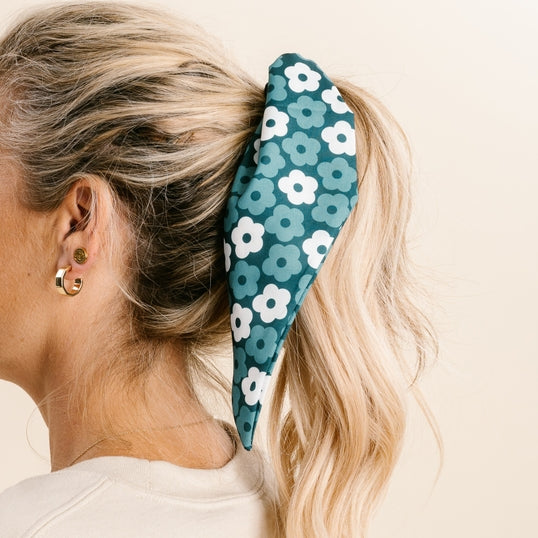 Floral Hair Scarf - Green