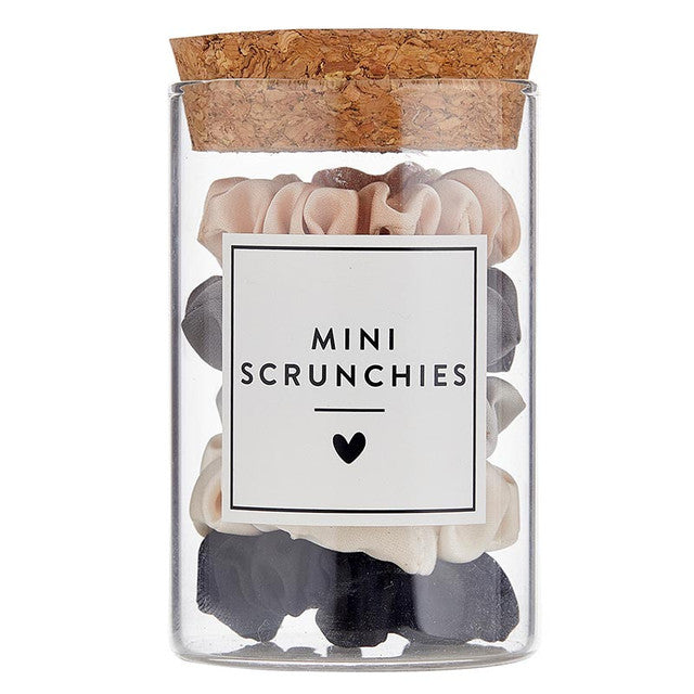 Mini Satin Scrunchies Jar - Ivory Ombre