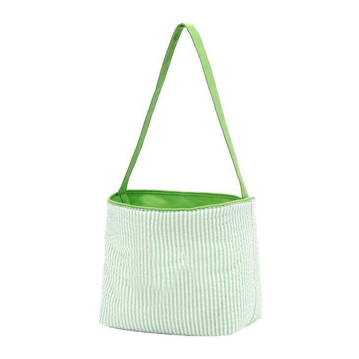 Green Seersucker Bucket (includes personalization)