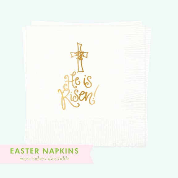 He is Risen Easter Napkins