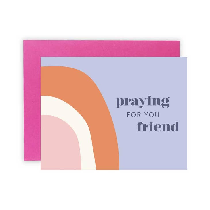 Praying For You Rainbow Greeting Card