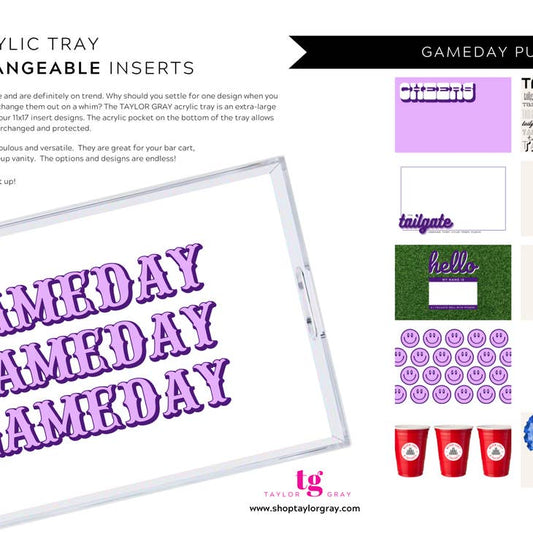 Acrylic Tray Inserts | Gameday Purple