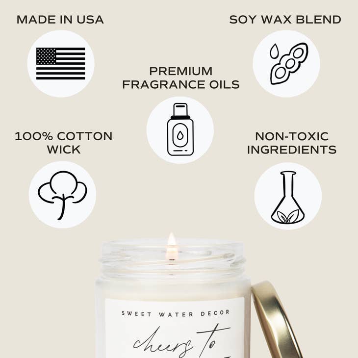 Cheers To Sixty 9 oz Soy Candle