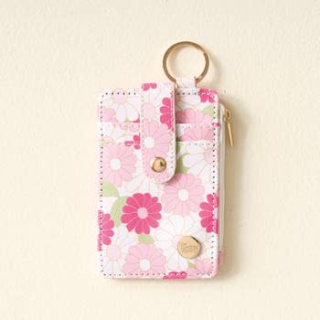 Keychain Wallet - Daisy Craze Hot Pink