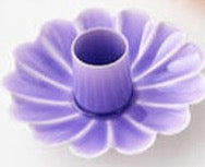 Scalloped Candleholder Metal 4" (Assorted Colors)