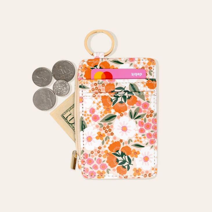 Keychain Wallet - Sweet Meadow Orange