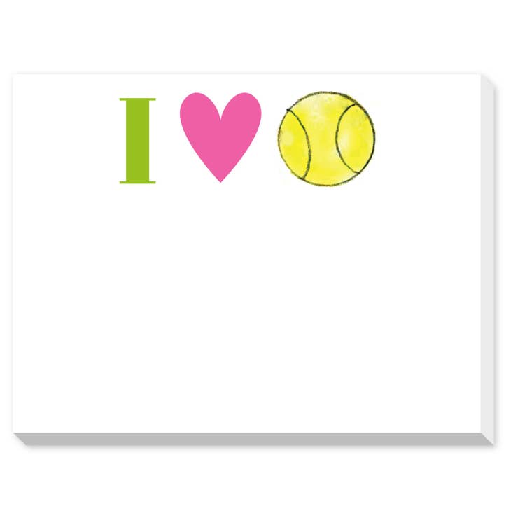 I Love Tennis Dittie Notepad