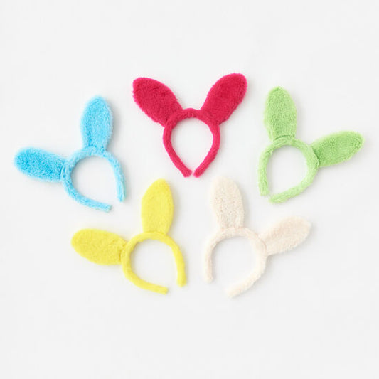 Fuzzy Bunny Ear Headband (Assorted Colors)