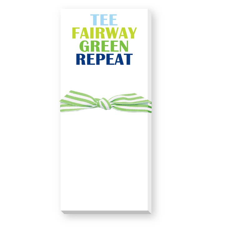 Tee Fairway Green Repeat Skinnie Notepad