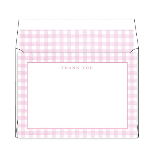Thank You Pink Gingham Medium Social Set