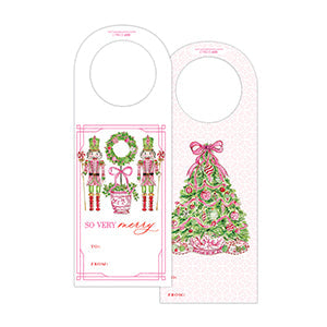 Wine Tags - Pink Peppermint Nutcrackers