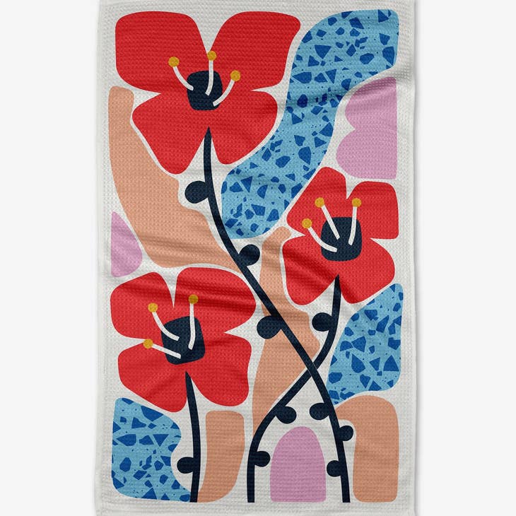 Tea Towel - Dizzy Poppies