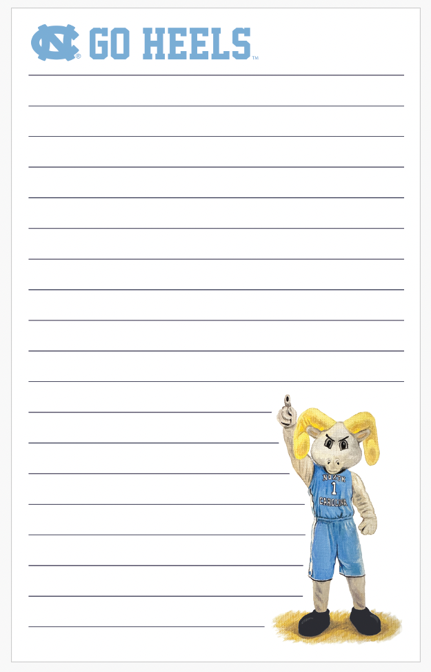 Notepad | UNC Mascot