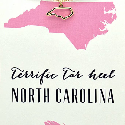 State Necklace - North Carolina - Gold