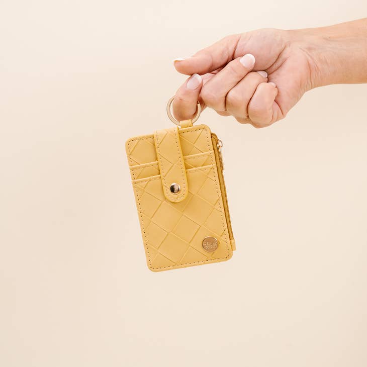 Keychain Wallet - Woven Mustard