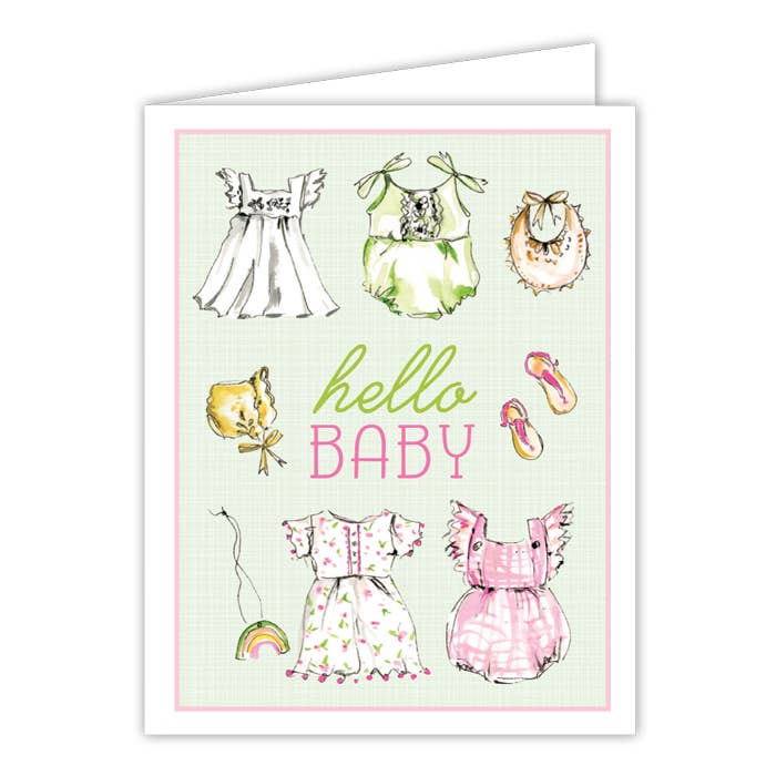 Greeting Card | Hello Baby Pink