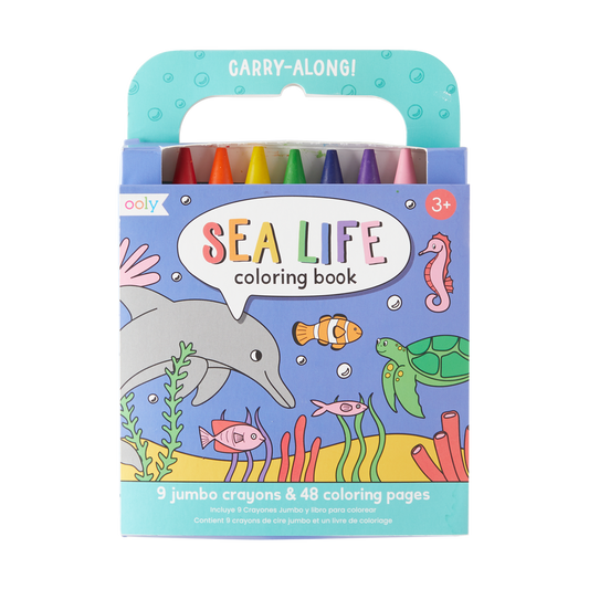 Carry Along Crayons & Coloring Book Kit - Sea Life