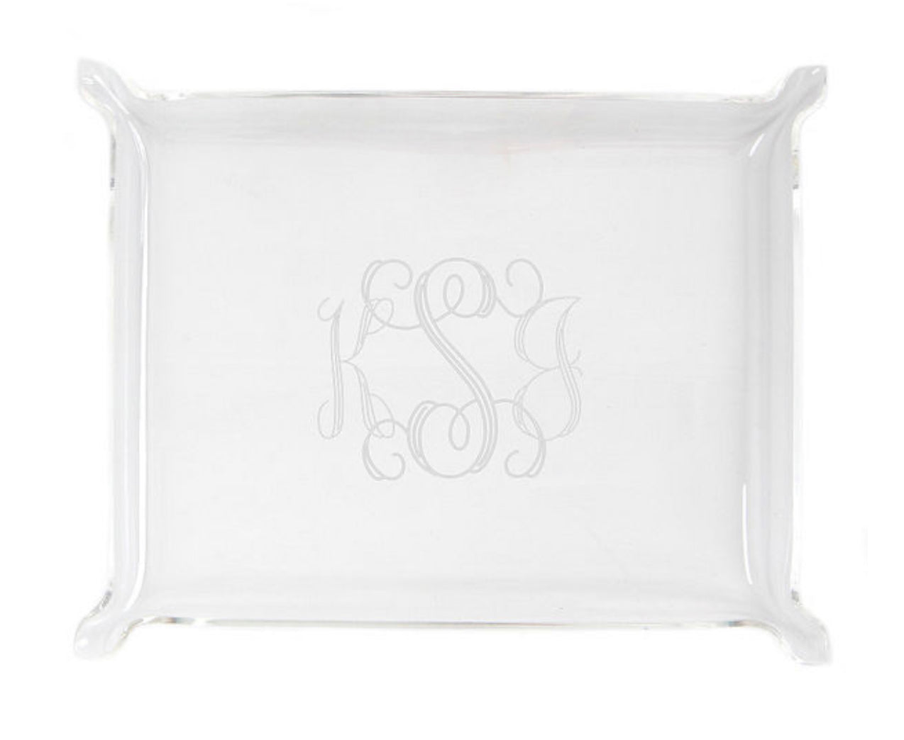 Pinched Acrylic Tray (9x7”) (includes monogram)