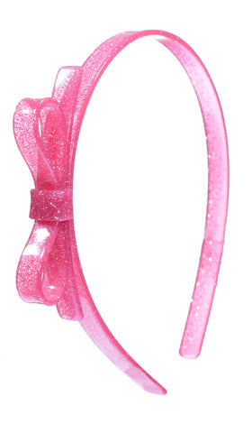 Acrylic Headband - Pink Glitter