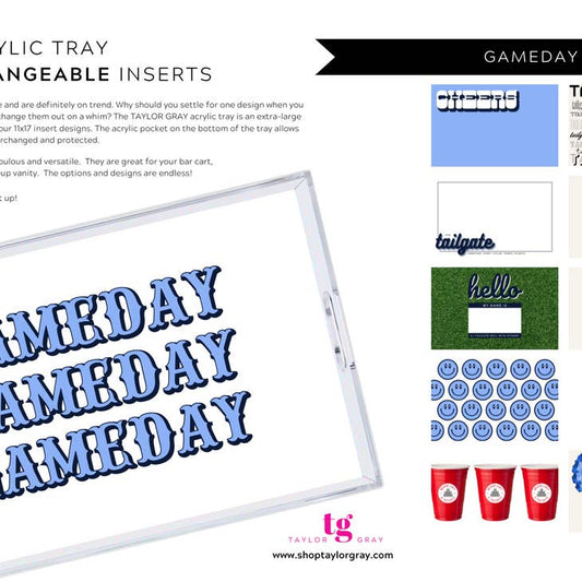 Acrylic Tray Inserts | Gameday Blue