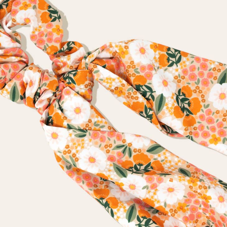 Floral Hair Scarf - Sweet Meadow Tan