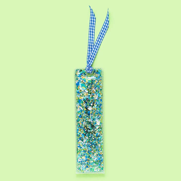 Bookmark | Blue & Green Confetti