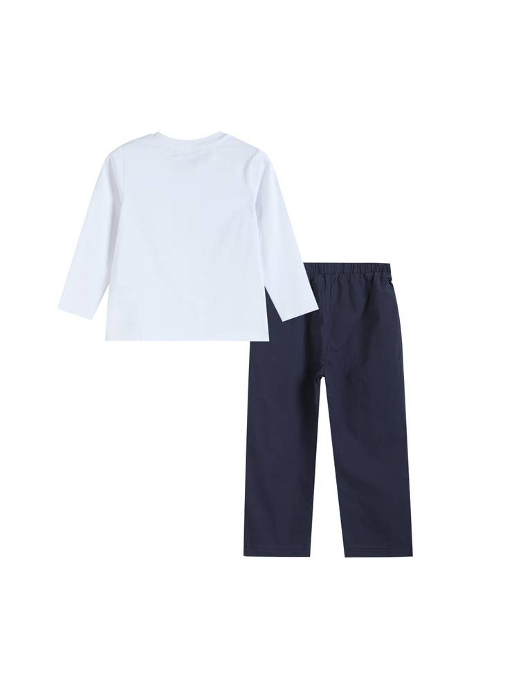 Navy and White Christmas Tree 2 Pc Set