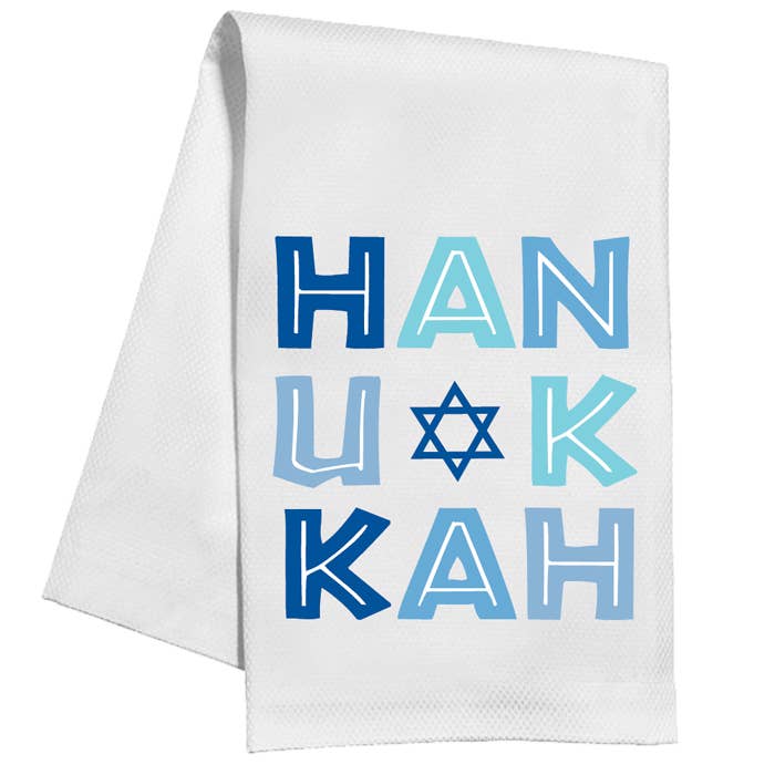 Kitchen Towel - Hanukkah with Star of David