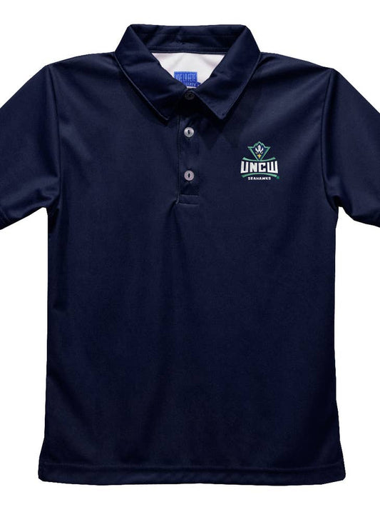 North Carolina Seahawks Uncw Embroidered Navy Polo Shirt