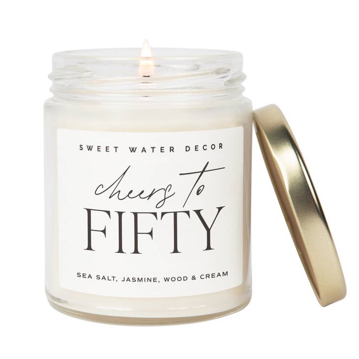 Cheers To Fifty 9 oz Soy Candle