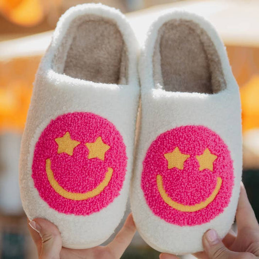 Slippers - Hot Pink Star Eyed