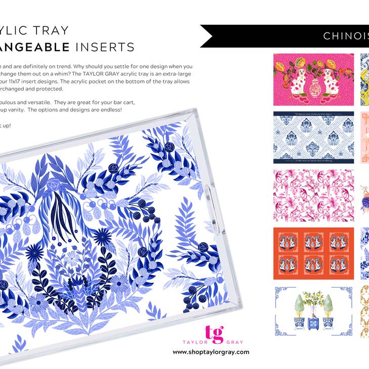 Acrylic Tray Inserts | Chinoiserie