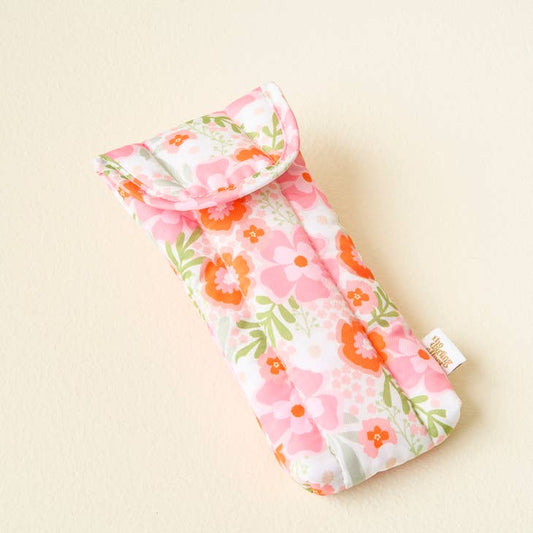 Sunglasses Case - Beyond Blooms Pink Orange