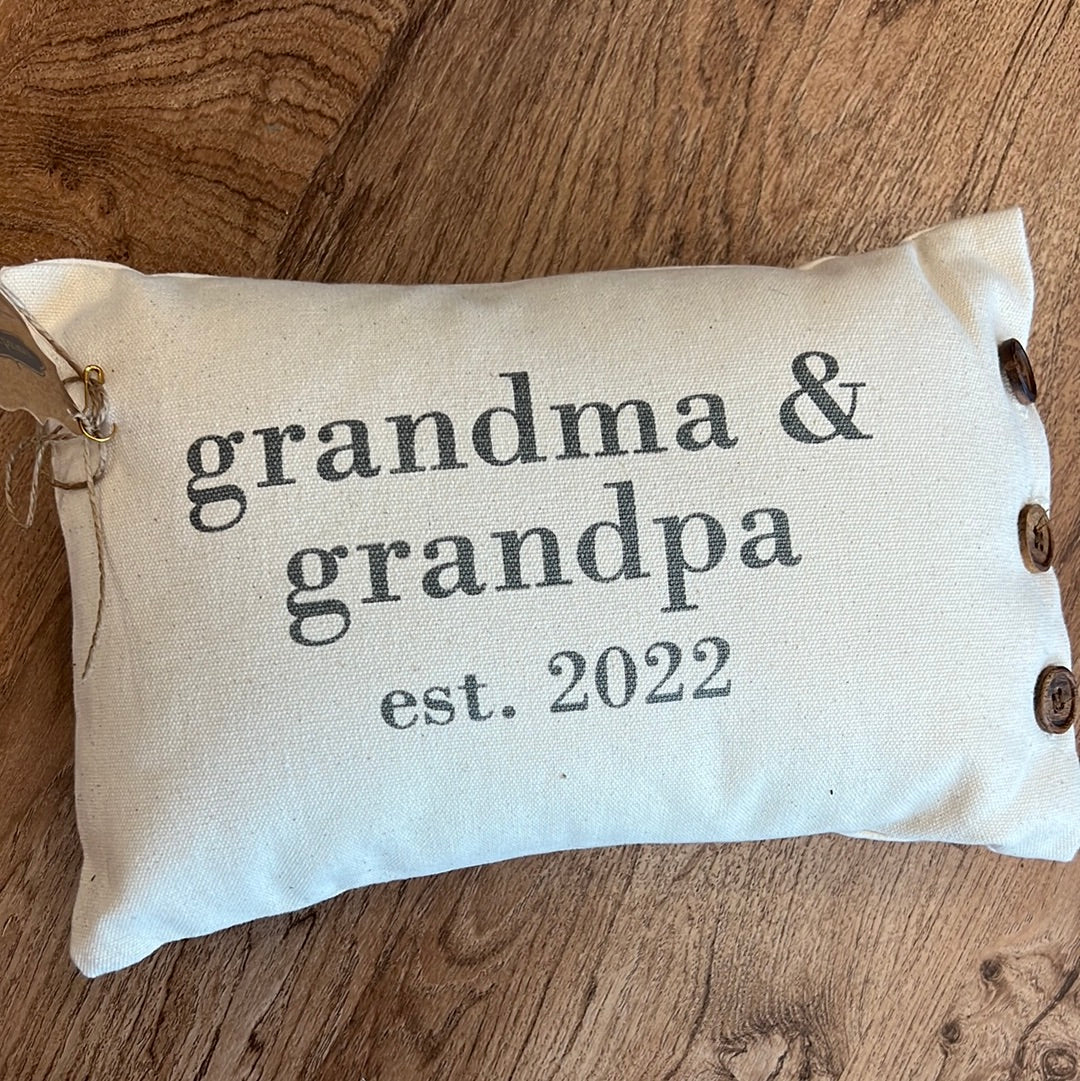 Grandparents Est. 2022 Pillow