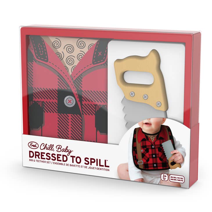 Bib & Teether Set - Lumberjack