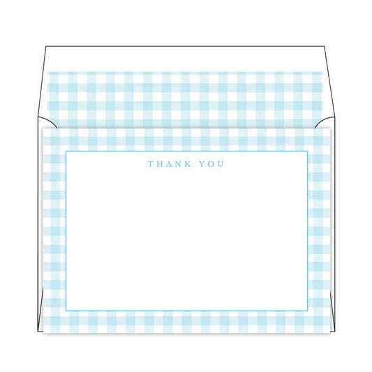 Thank You Blue Gingham Medium Social Set