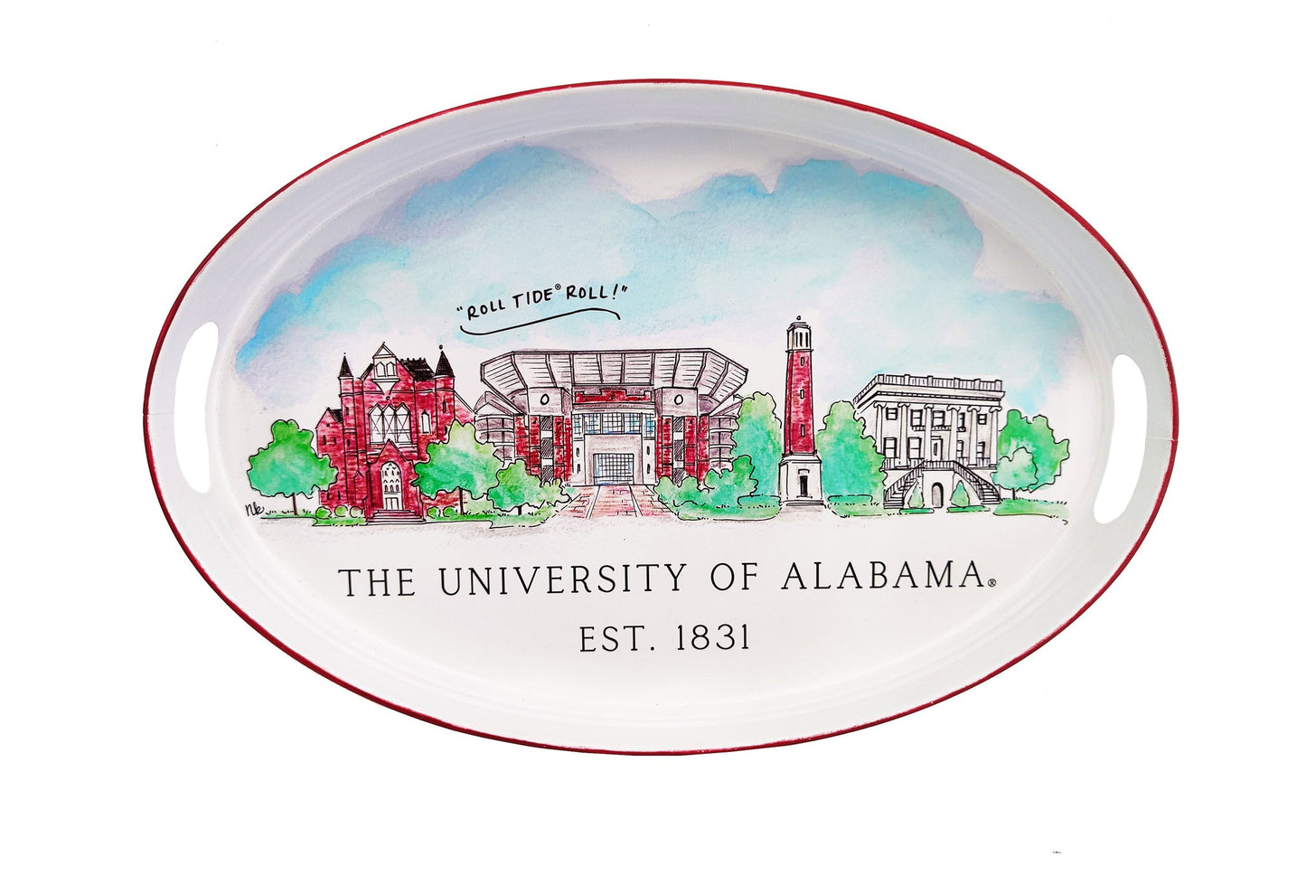 Oval Tray | Alabama Skyline