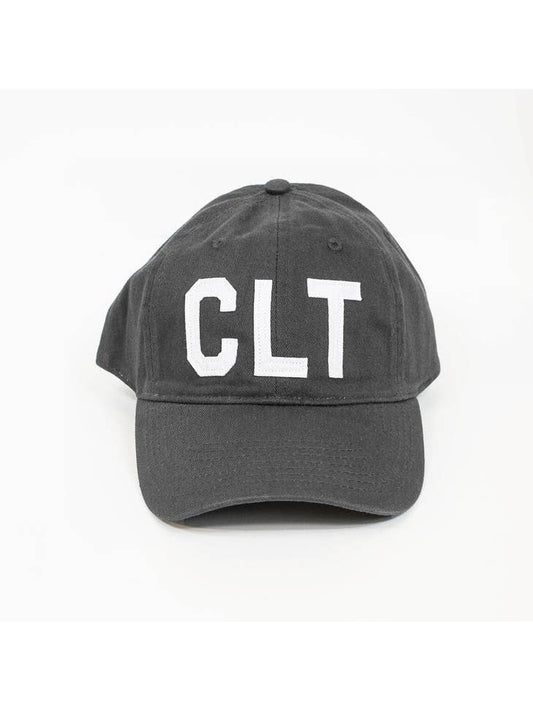 CLT Hat - White on Charcoal