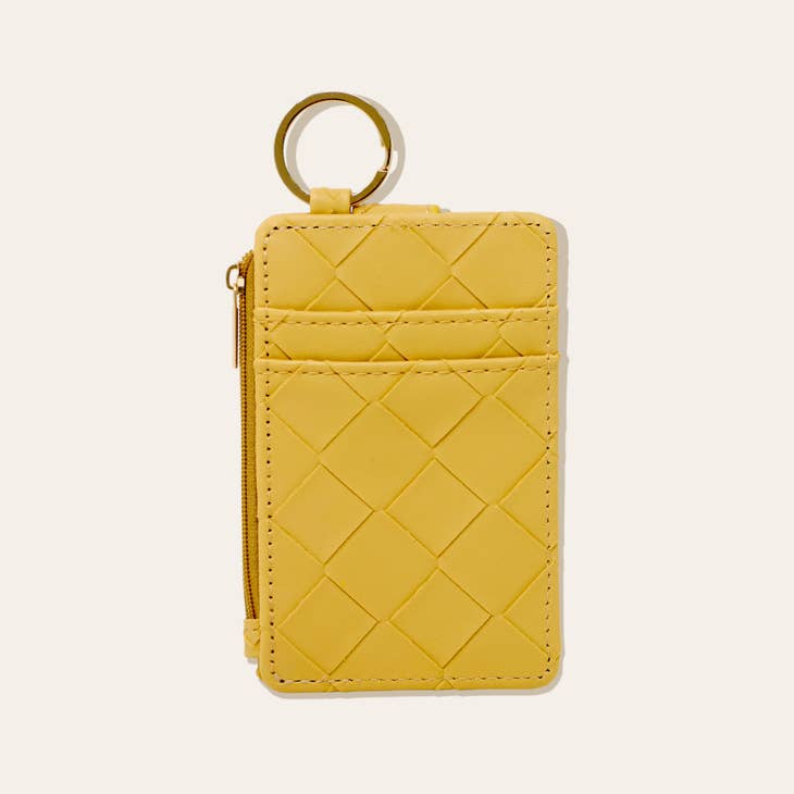 Keychain Wallet - Woven Mustard