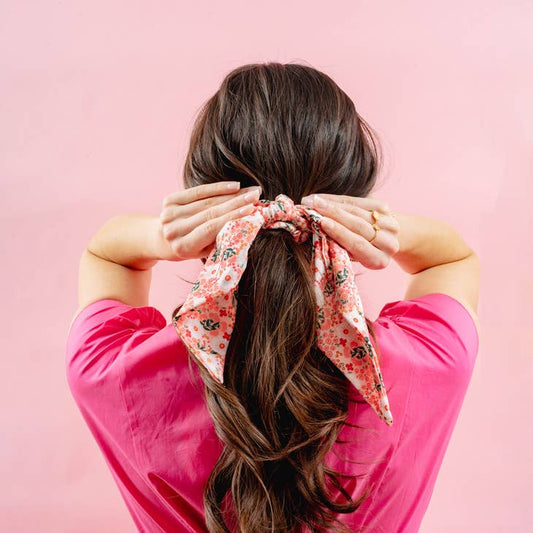 Floral Hair Scarf - Sweet Meadow Pink