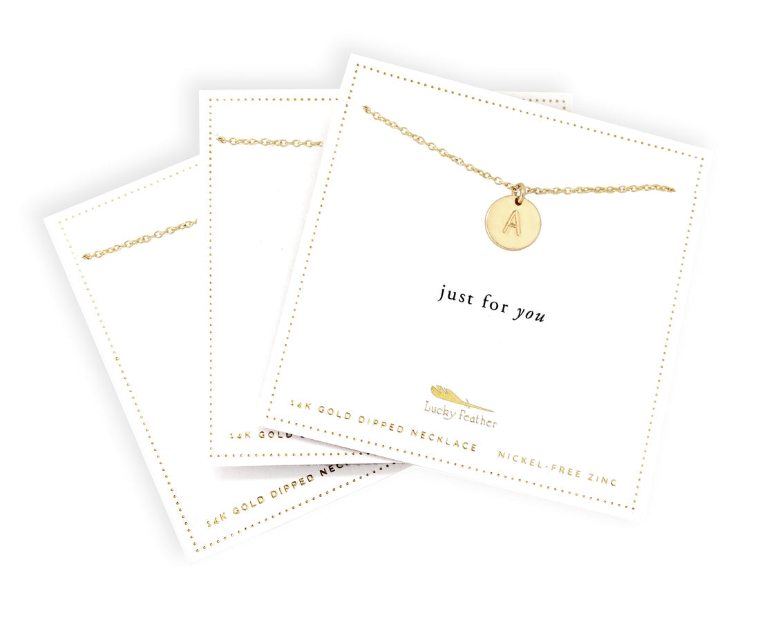 Letter Disc Necklace | Assorted