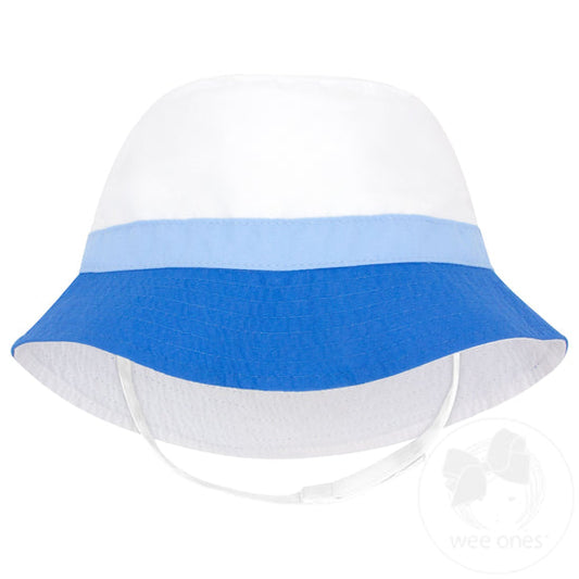 Hats | Boys Reversible Blue Stripe Sun Hat