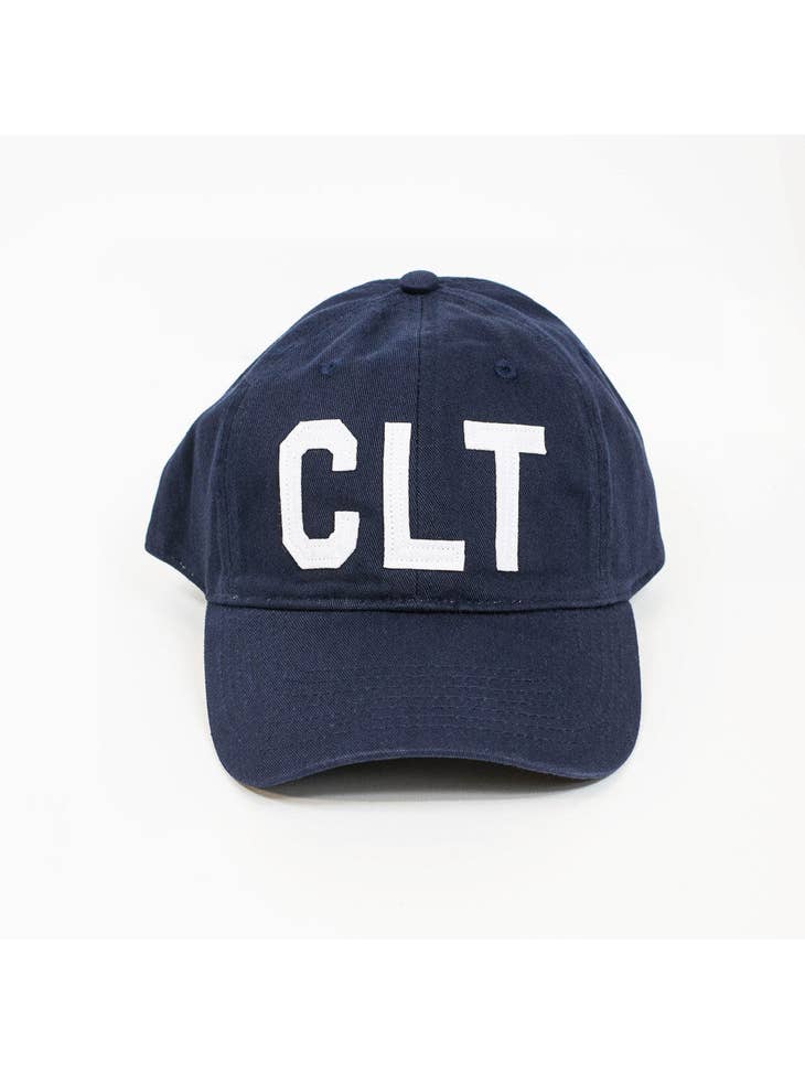 CLT Hat - White on Navy