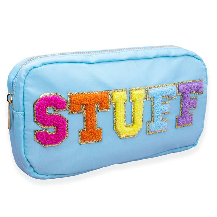 Nylon Chenille Travel Makeup Pouch | Stuff | Blue