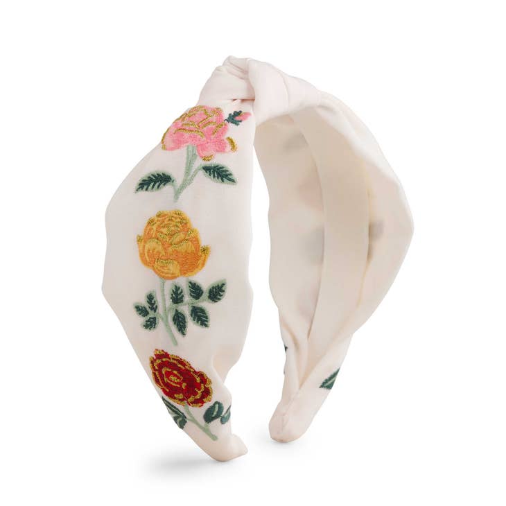 Headband - Embroidered Roses