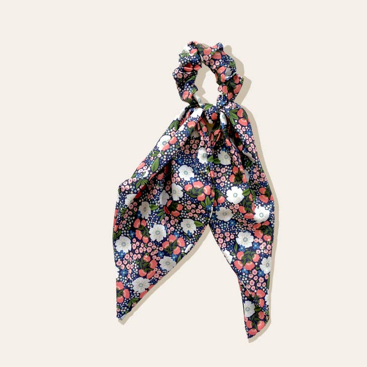 Floral Hair Scarf - Sweet Meadow Navy