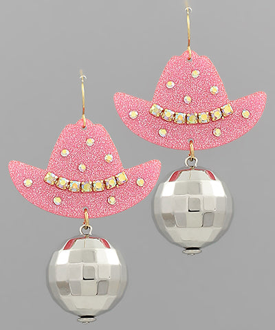 Pave Cowboy Hat & Disco Ball