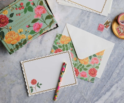 Roses Stationery Set